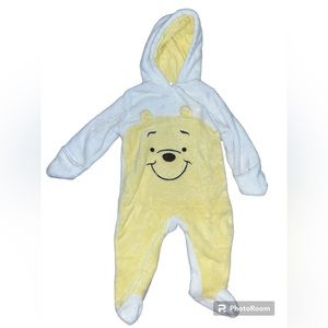 Disney Winnie the Pooh winter onesie for infant. Size 6/9 months.